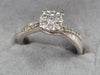 9ct White Gold Diamond Ring - Size K