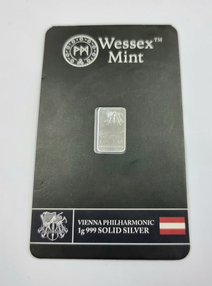 Wessex Mint 1g 999 solid silver