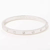 Kate Spade New York Set in Stone Metal Hinged Silver Bangle