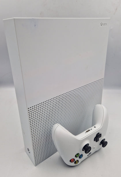 Microsoft Xbox One S 500GB white gaming console with 1 x controller and all leads UNBOXED
