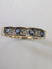 9ct Gold Diamond  & Blue stone Ring Size O 1/2