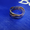 9K Gold 3-Joint Ring, 6.3Grams, 375 Hallmarked, Size: P, Box Included