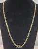 9ct Yellow Gold Figaro 'Rita' Neckalce - 10.31G - 19" - Hallmarked