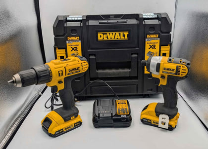 DeWalt Combi Drill & Impact Driver Kit Cordless DCZ298D2T 18V 2 x 2Ah Li-ion XR & Charger