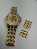 Bulova Octava Crystal Gold Plated Watch Boxed