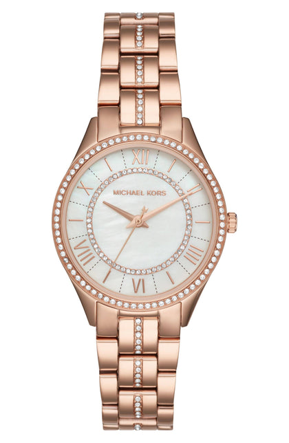 Michael Kors Mini Lauryn Ladies Rose Gold Watch MK3716