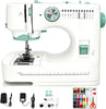 Mini Sewing Machine for Beginner by Phildim (Sewing Supplies set included) - Small Sewing Machines with Two Needle Types, Two Speeds, LED Sewing Light