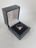 9k Gold Ring, 375 Hallmarked, 2 Grams, Size: O, Box included.