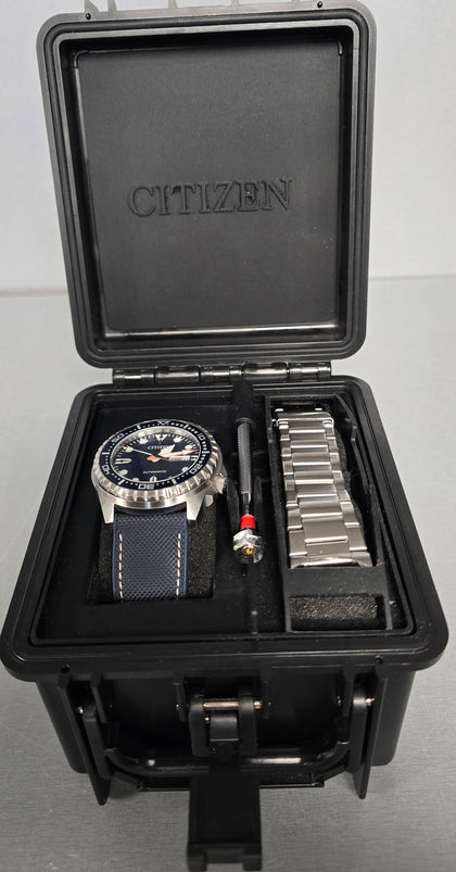 Citizen Automatic Men's Watch blue NH8381-63L Full Set Divers Watch