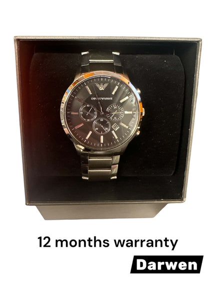 Emporio Armani Men's Renato Chronograph Watch Black