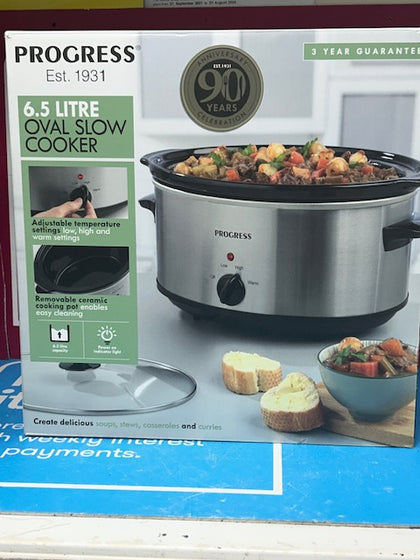 PROGRESS 6.5L  OVAL SLOW COOKER **BOXED** READ DESCRIPTION