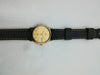 SEIKO QUARTZ 69176 GOLD FACE BLACK RUBBER STRAP