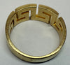 14ct yellow gold greek key ring size O 1/2