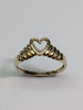 9ct gold diamond heart ring