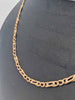 9ct Yellow Gold 3-In-1 Figaro Chain Necklace - 16" Long - 7.42 Grams
