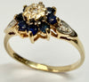 9ct Yellow Gold Floral Cluster Ring size L 1/2
