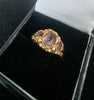 9CT Gold Ring With Purple Stone Size L 3.1G 375