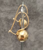 14ct Gold Large Orb Drop French Wire Earrings