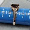 9ct Gold Ring with Red/clear Stones Size "O"