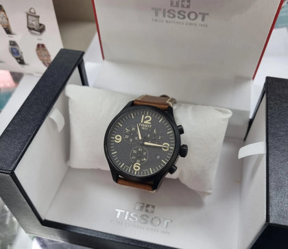 Tissot Chronograph XL leather watch