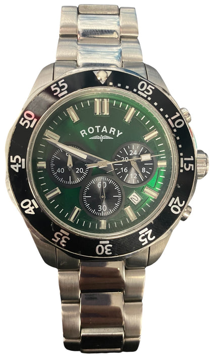Rotary Chronograph Men's Stainless Steel Bracelet Watch