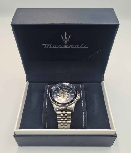 Maserati Challenge Automatic Men's Watch with blue face and original box