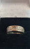 9ct Yellow Gold Patterned Band Ring - Size Q - 2.63G