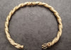 9ct Yellow Gold Ladies Hinged Bangle 63.5mm inside diameter -4-5mm width