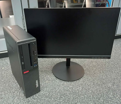 Lenovo Thinkcentre M720s, 256GB SSD, 8GB Ram, i5-8400, Windows 10, - With VGA Lenovo Monitor