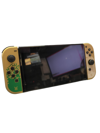 NINTENDO SWITCH OLED ZELDA EDITION - ZELDA BREATH OF THE WILD & 64GB MICRO SD