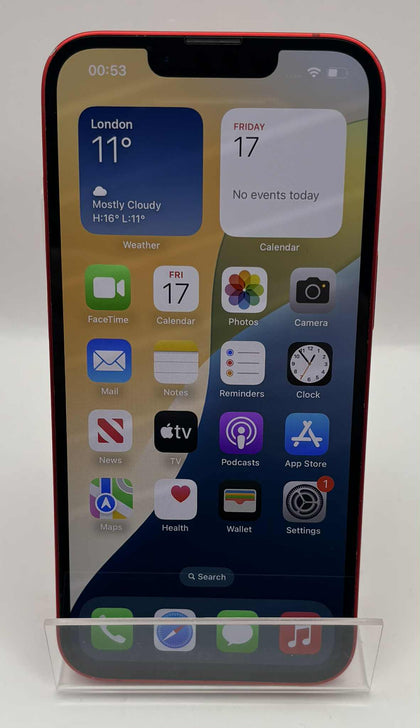 Apple iPhone 14 128GB Red 79% battery health * dent on top left Conner ref pic * unboxed