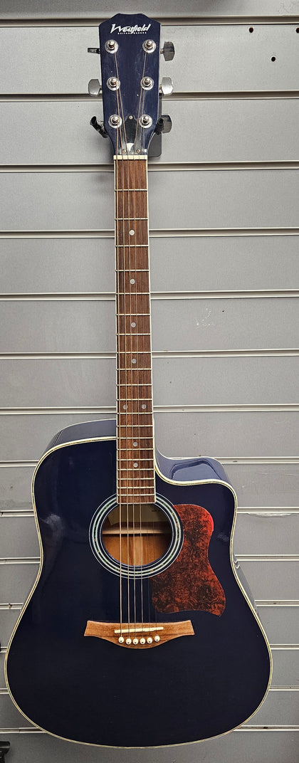 Westfield B220C blue Acoustic Guitar.