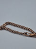 Edwardian 9ct Rose Gold Graduated Curb Link Bracelet With T-Bar & Swivel Clasp - 8" Long - 28.72 Grams