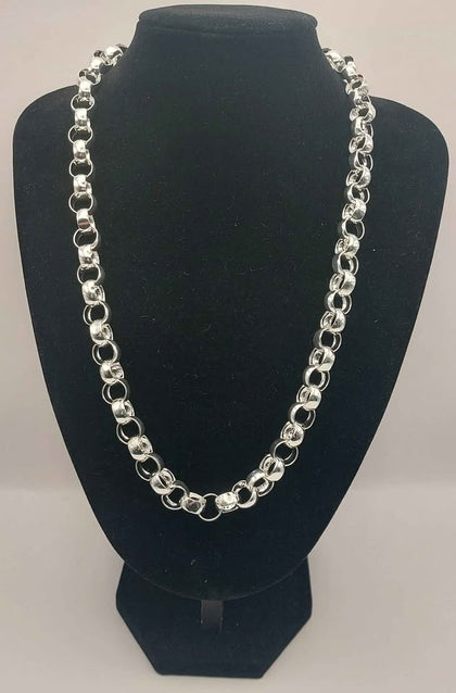 *BRAND NEW* 925 silver belcher style chain with claw Clasp 74.43g 24