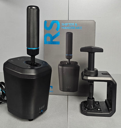 Logitech G RS Shifter and Handbrake With Easy Mode-Switching, Height-Adjustable Handle, and Table Clamp, for G and PRO Series Wheels, PS, Xbox, and PC