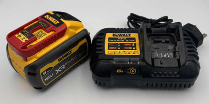 Dewalt DCB547 18v / 54v XR Flexvolt 9.0ah Battery + DCB116 Fast Charger