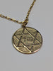9ct gold star of David pendant & gold chain