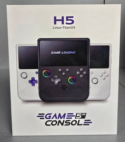 H5 – Handheld Gaming Console 5.0 Inch IPS HD Screen Retro Gaming Console, Portable Video Arcade Build-in 40000+ Classic Games, 256GB TF Card Support 3