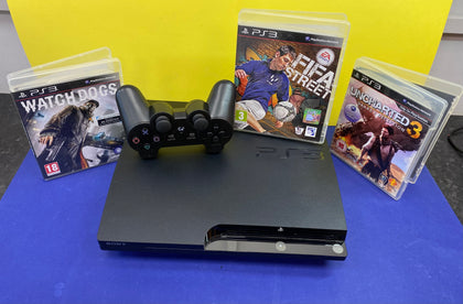 PLAYSTATION 3 SLIM 320GB +3 GAMES LEIGH STORE