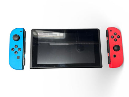 Nintendo Switch Console, Neon Joycons V1 *NO CHARGER*