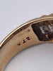 9ct Yellow Gold 0.5ct Diamond & CZ Rolex Style Ring - Size S - 8.48 Grams