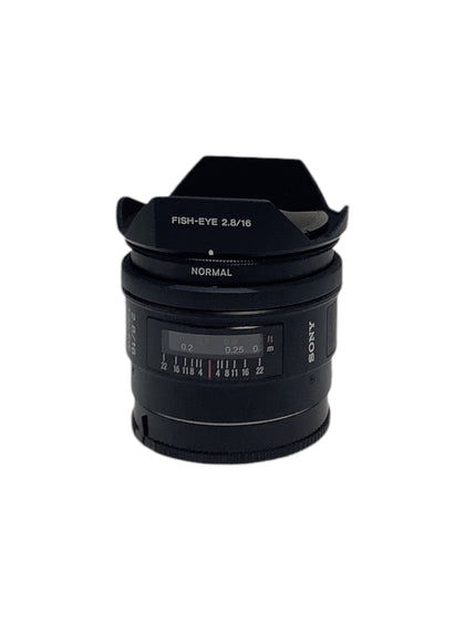 Sony SAL16F28 16mm F2.8 Fisheye Lens camera