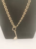 9k Gold Chain with Heart Key pendant 18"Length 8.63G Hallmarked(375) and Tested