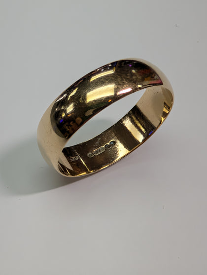 9ct Gold Extra Large Wedding Band Ring