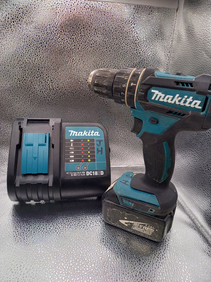 Makita Drill DHP482 With 5.0ah Battery And Charger