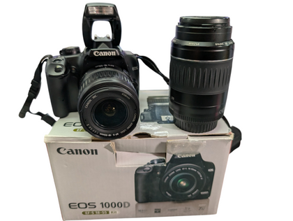 Canon Eos 1000d DSLR Camera & 2 x Lenses Boxed