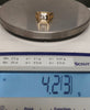 14ct Yellow & White Gold Solitaire Gents Ring - Size S1/2