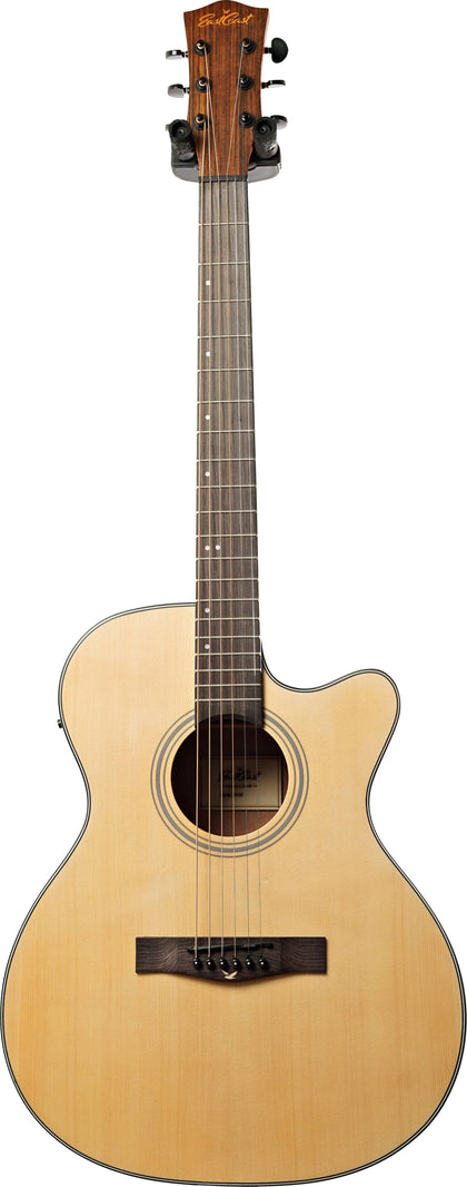 ** Collection Only ** EastCoast G1CE Satin Natural Semi Acoustic Giutar