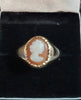 9ct Yellow Gold Cameo Ring - Size P - 2.77g