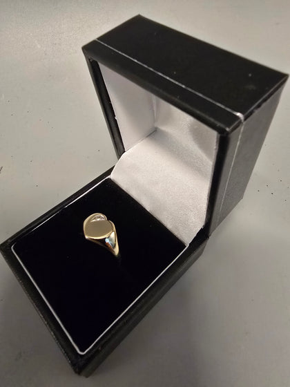 9CT Heart Gold Ring 375 1.1G Size M